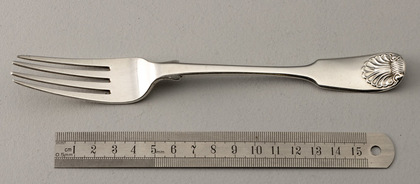 Rare Cape Silver Fiddle & Shell Pattern Tablefork - Lawrence Twentyman (2nd. of 3)
